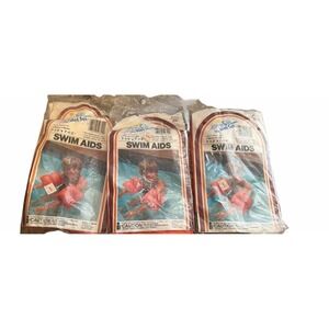 Vintage Lot Of 3 Intex Wet‎ Set Arm Floats Swim Aids 1983!